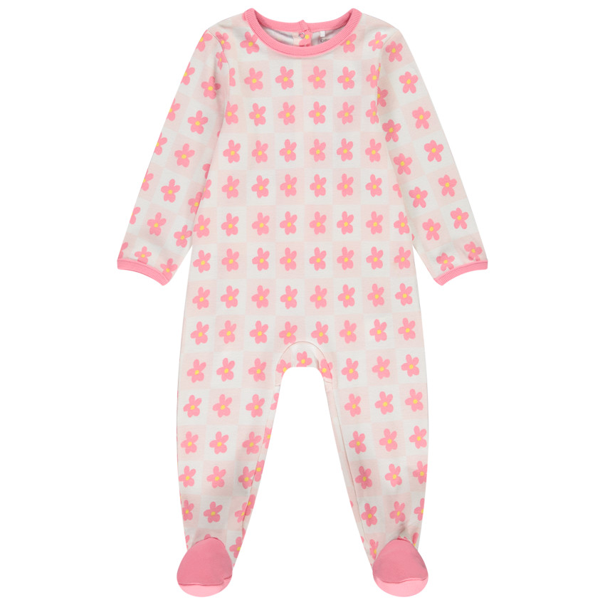 Dors bien imprime damier floral pour bebe fille avec ouvertures differentes selon l age Orchestra