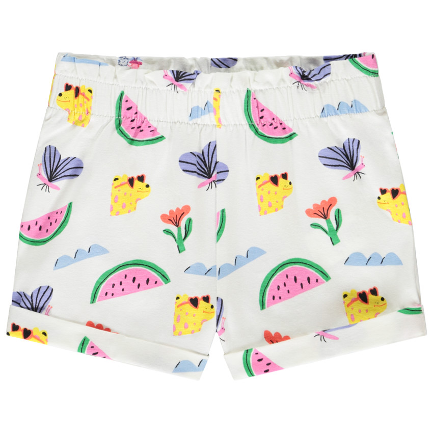 Short de punto estampado fantasía para bebé niña 