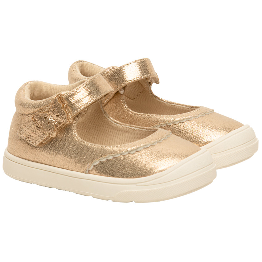 Babies doradas con velcro y detalle de mariposa para bebé niña  Additional Babies doradas con velcro y detalle de mariposa para bebé niña