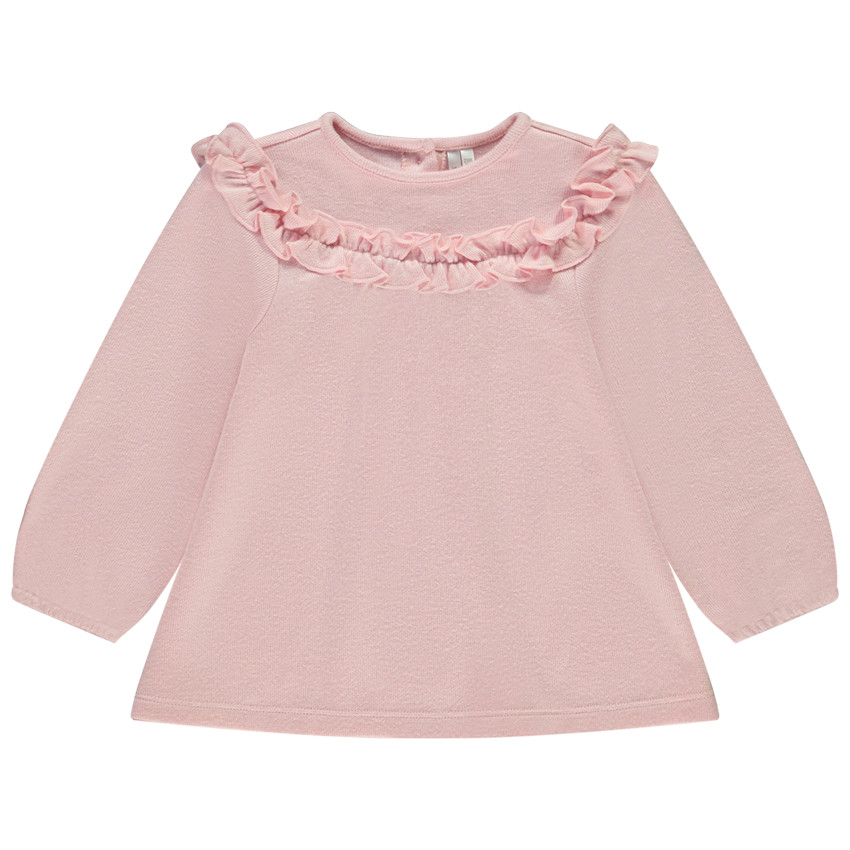 Túnica de punto con volantes y mangas largas para bebé niña 