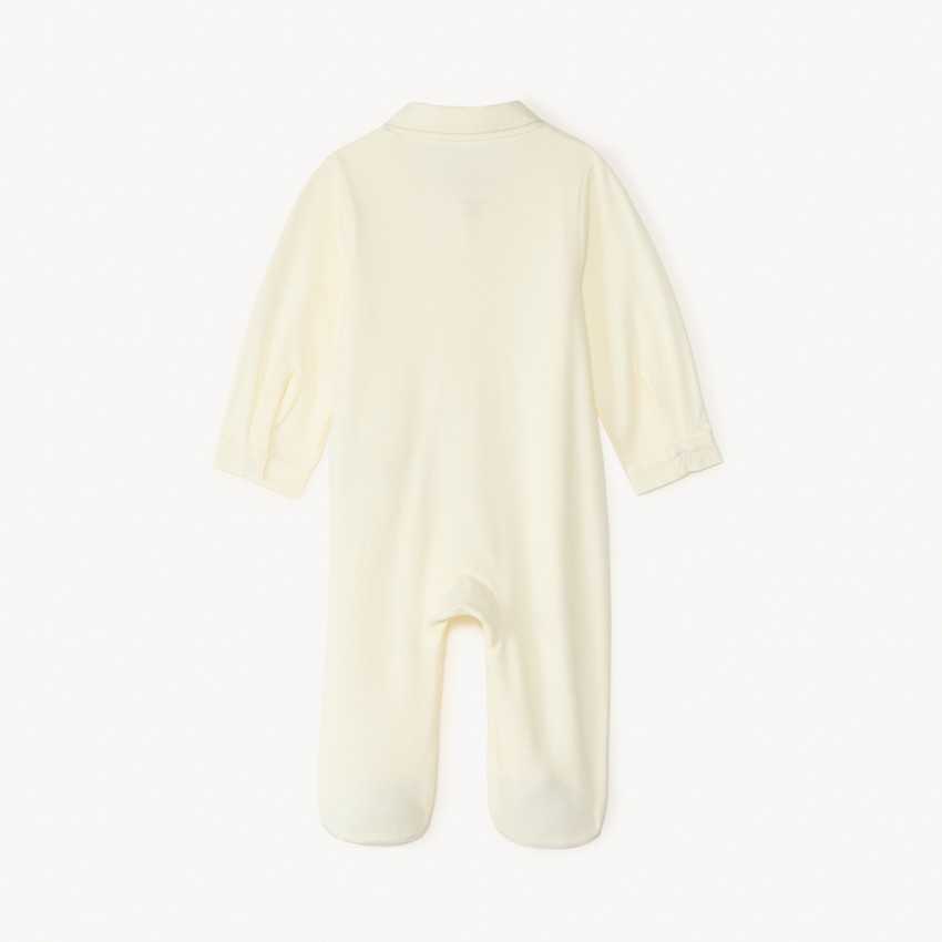 Pijama de mangas largas con cuello de polo para bebé niño 