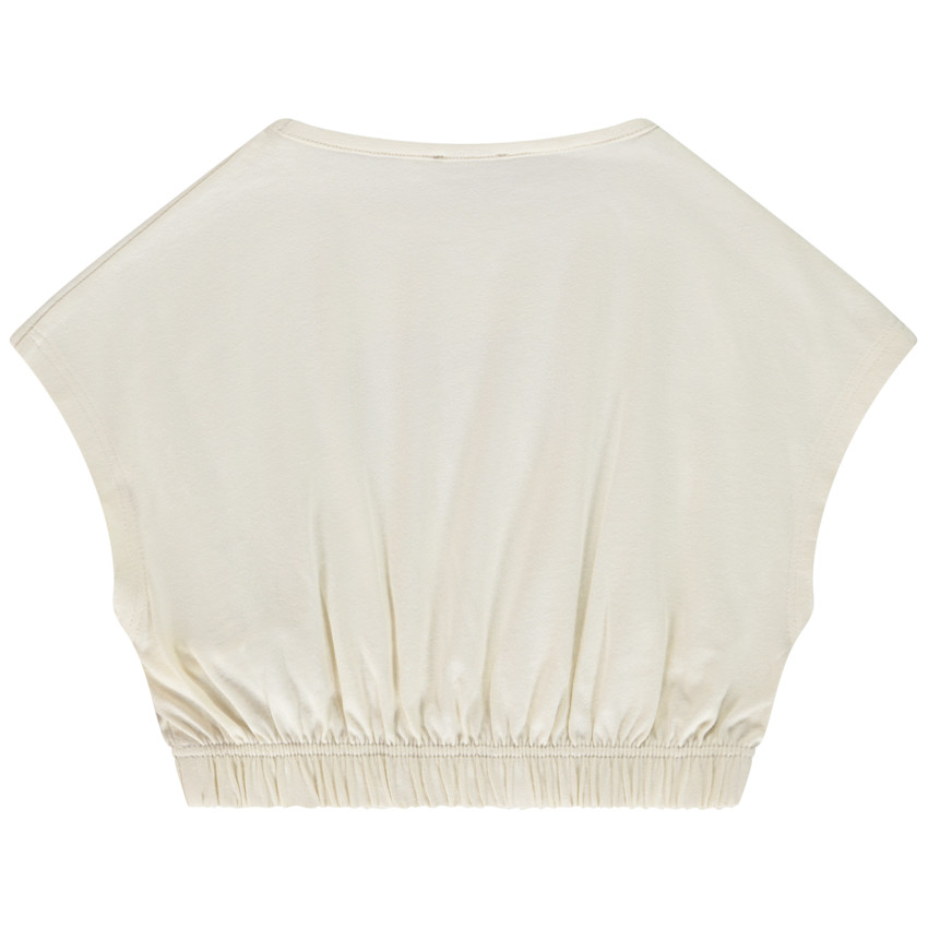 Camiseta de manga corta con lentejuelas y diseño original para niña 