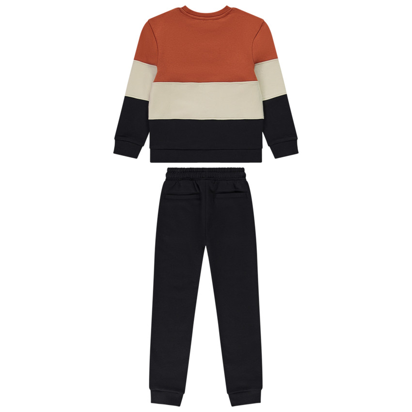 Conjunto de 2 piezas efecto color block para niño 