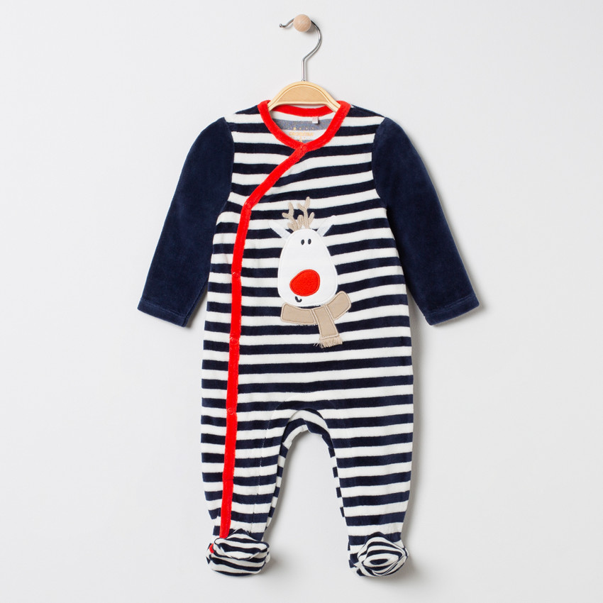 Pelele terciopelo rayas + motivo navideño  Additional Pelele terciopelo rayas + motivo navideño
