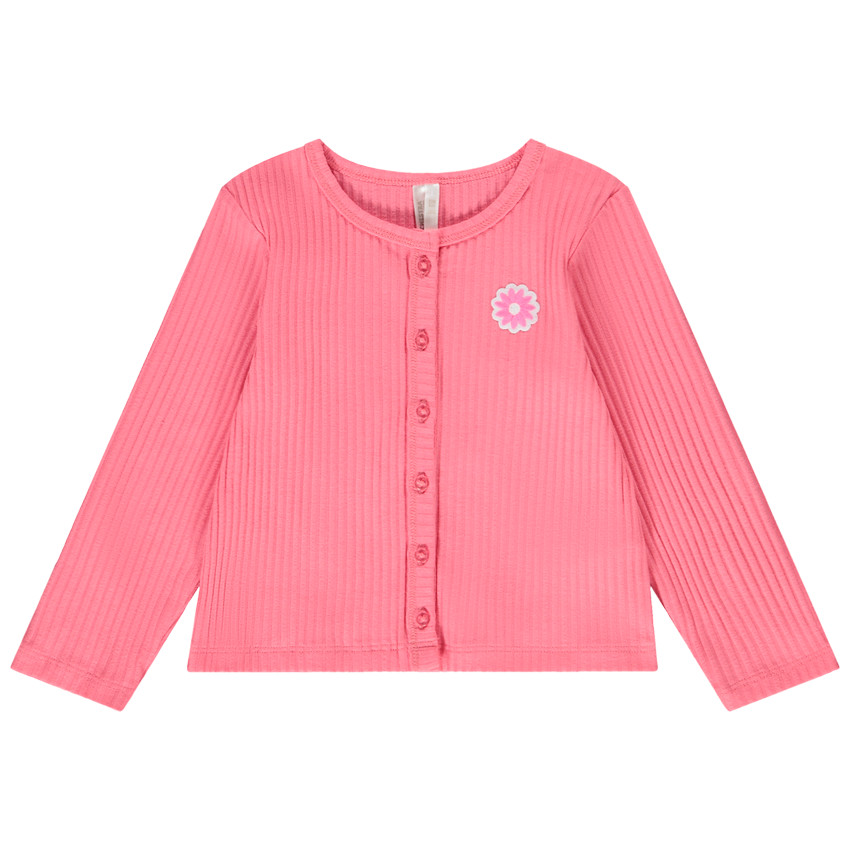 Chaleco de punto acanalado para bebé niña 