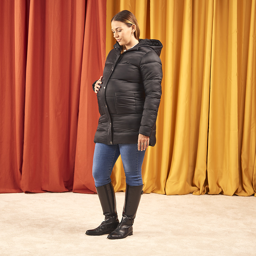 Doudoune évolutive longue et matelassée pour femme 