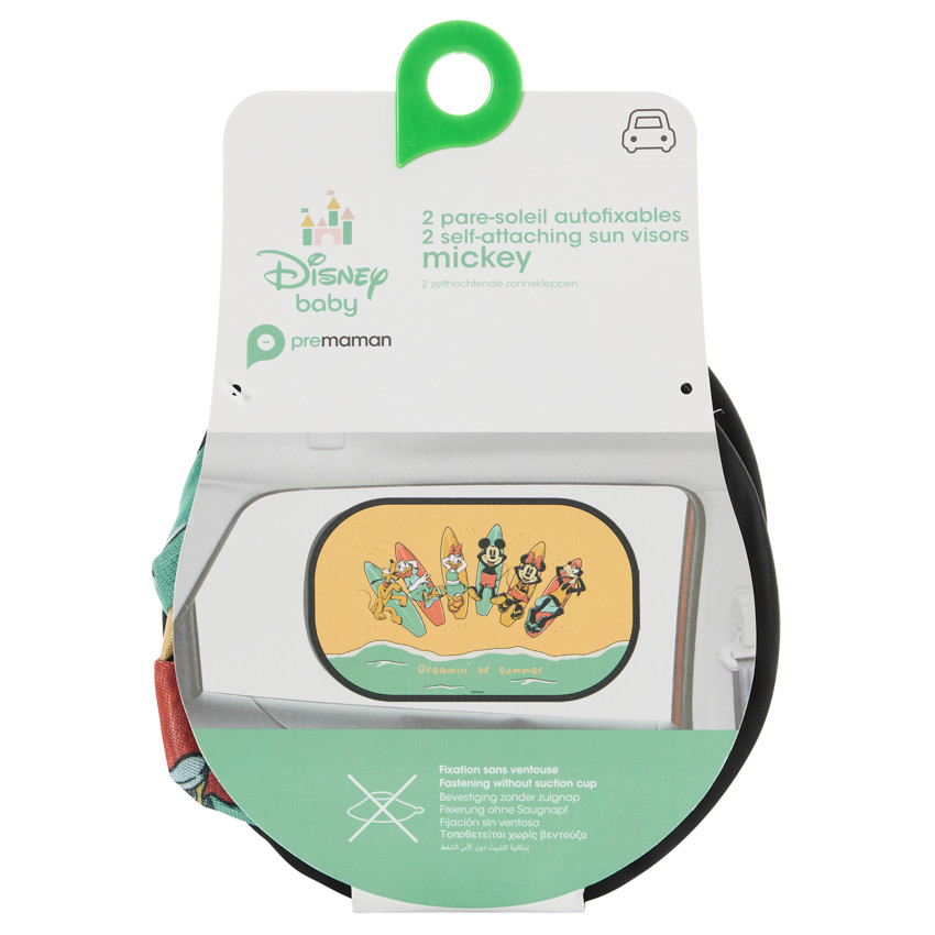 Lote de 2 parasoles Mickey y sus amigos para el coche 