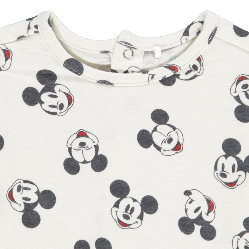 Ensemble salopette en jersey matelassé + t-shirt imprimé Mickey Disney pour bébé garçon Main Ensemble salopette en jersey matelassé + t-shirt imprimé Mickey Disney pour bébé garçon