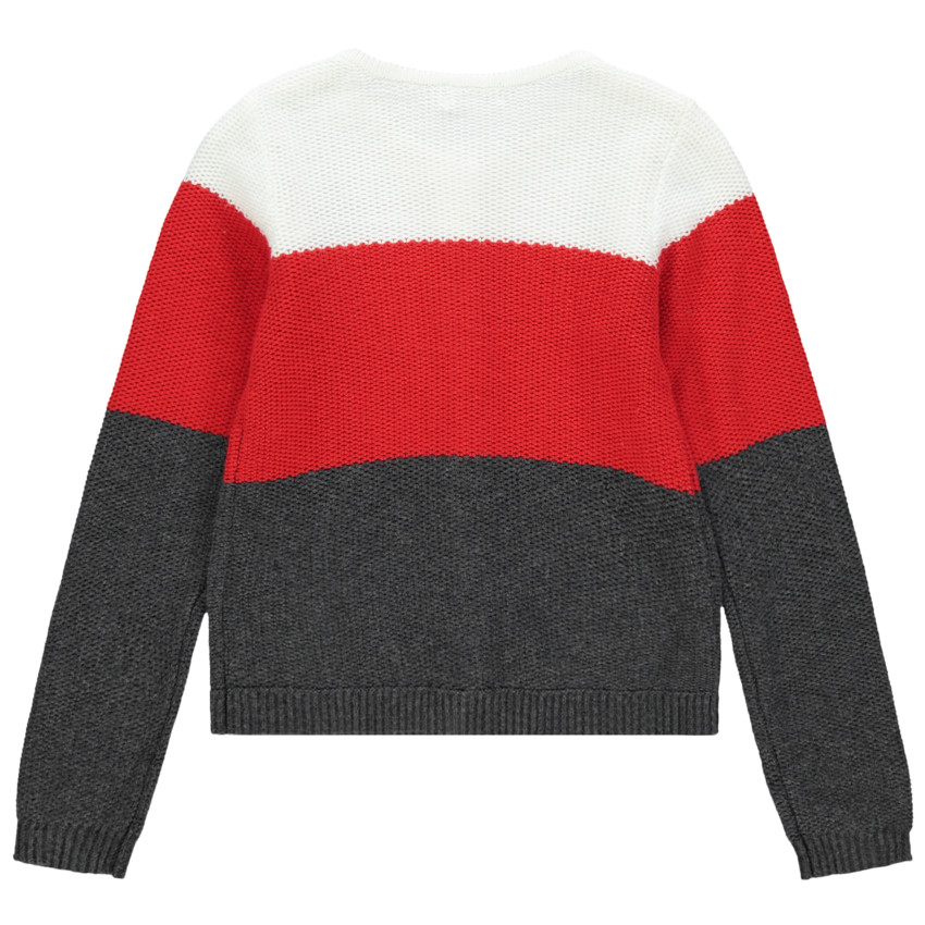 Chaqueta de punto tricolor 