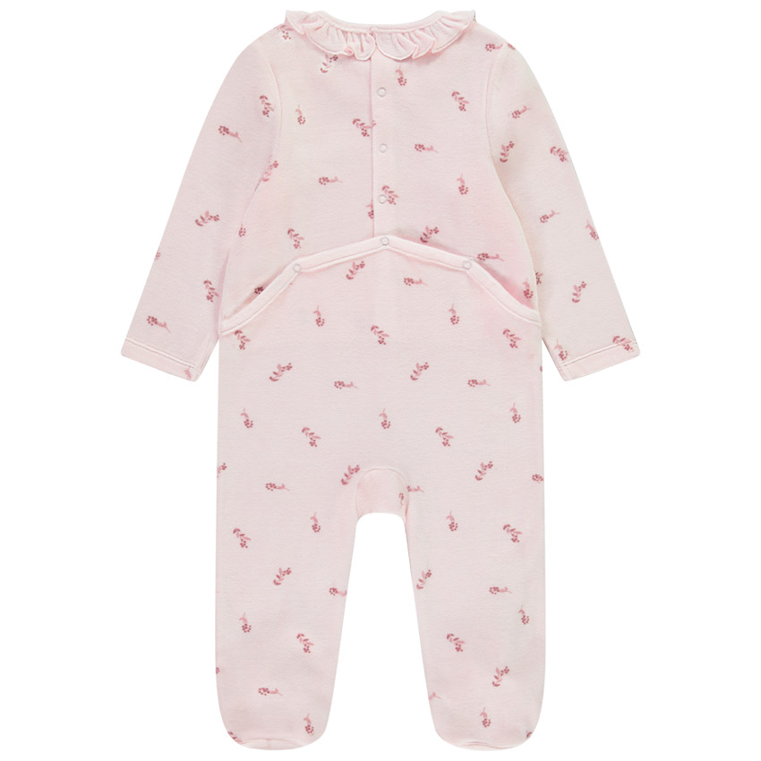 Pack de 2 peleles de terciopelo con estampado floral para bebé niña 