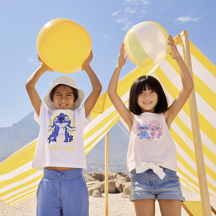 Camiseta manga corta estampado Stitch Disney para niño 