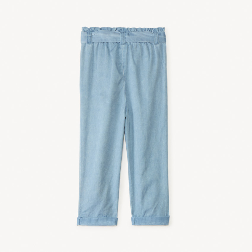 Pantalón bordado de corazones + cinturón para atar para niña bebé 