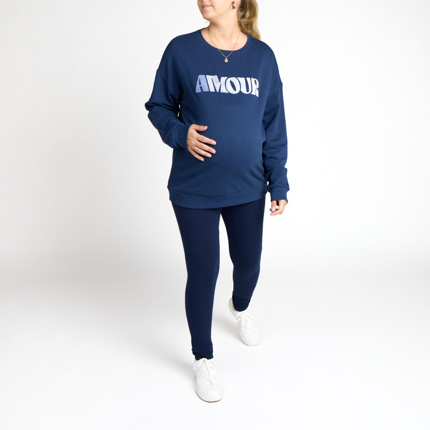 Sweat en molleton printé Amour pour femme  