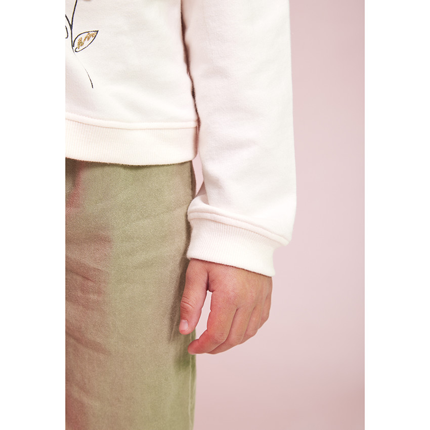 Pantalón fluido de lyocell liso para niña 