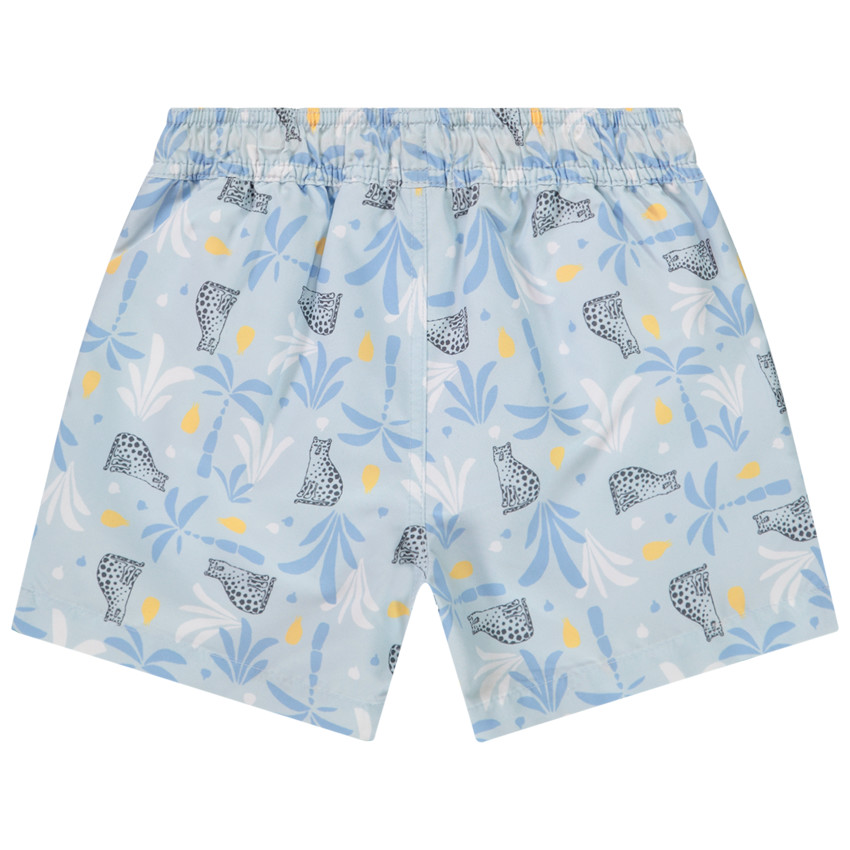 Short de baño estampado felinos para niño 