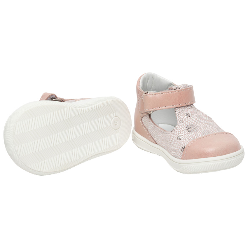 Salomés en cuir rose irisé à pois   Additional Salomés en cuir rose irisé à pois