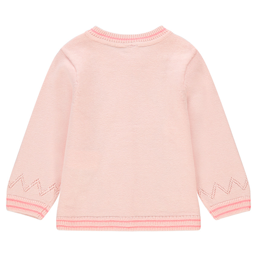 Chaqueta de punto con pompones y acabados acanalados rectílíneos  Additional Chaqueta de punto con pompones y acabados acanalados rectílíneos