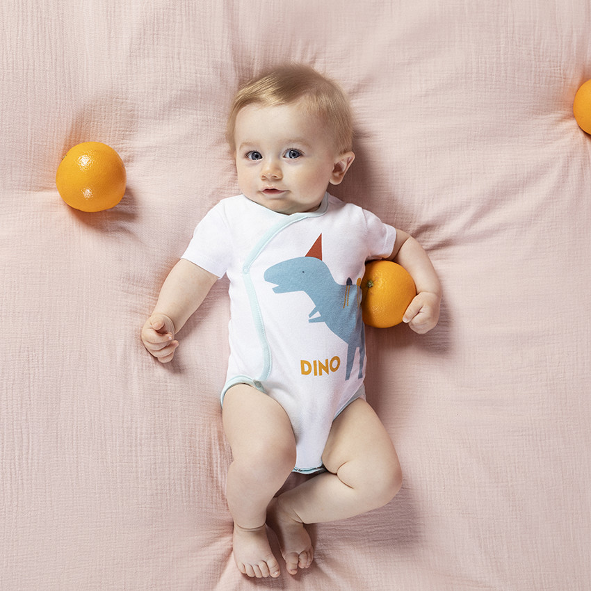 Pack de 7 bodies de manga corta dinosaurios  Additional Pack de 7 bodies de manga corta dinosaurios