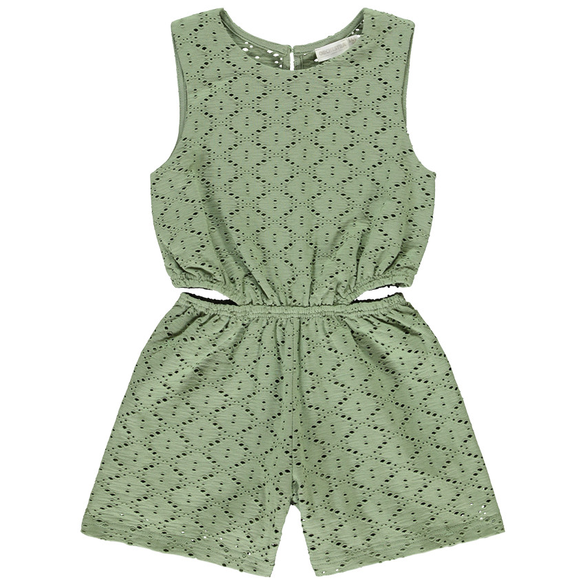 Combinaison corta en jacquard fantasía calada para niña  Additional Combinaison corta en jacquard fantasía calada para niña