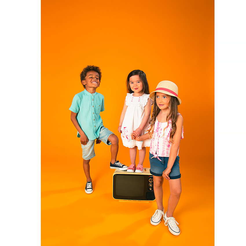 Robe brodée en voile de coton  