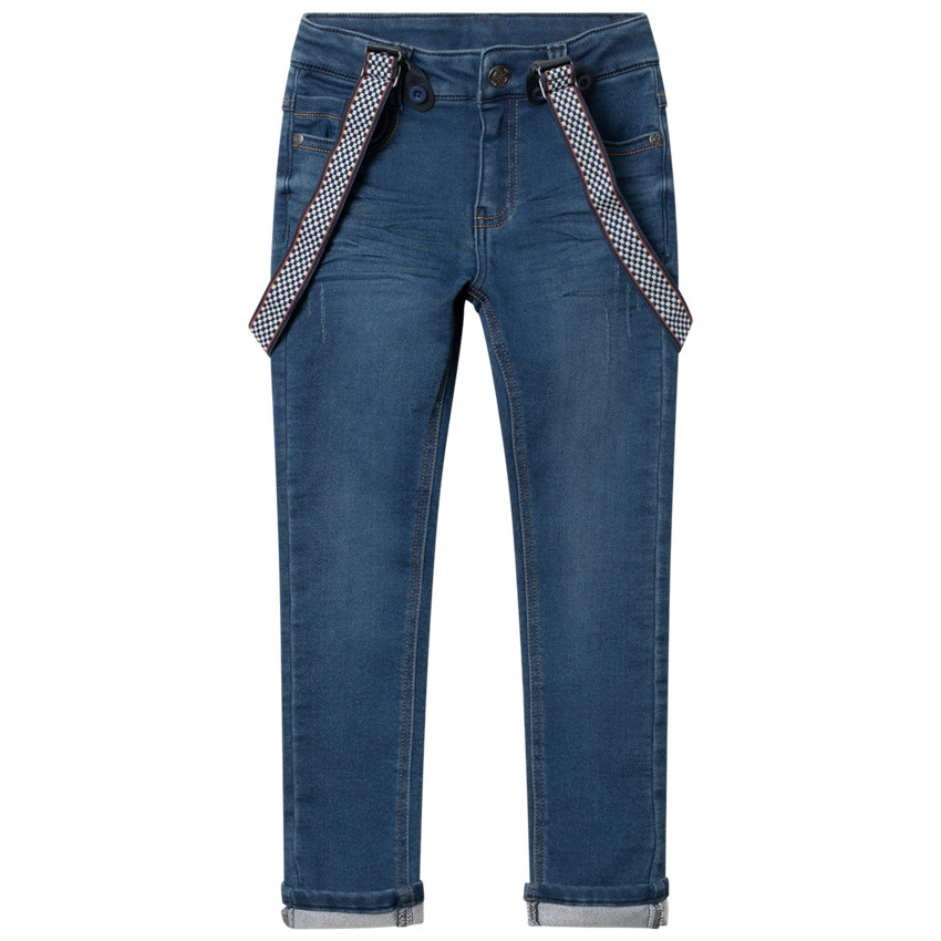 Vaquero efecto usado con tirantes  amovibles 