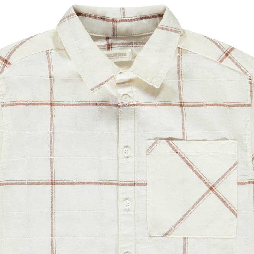 Camisa de manga corta a cuadros para niño 