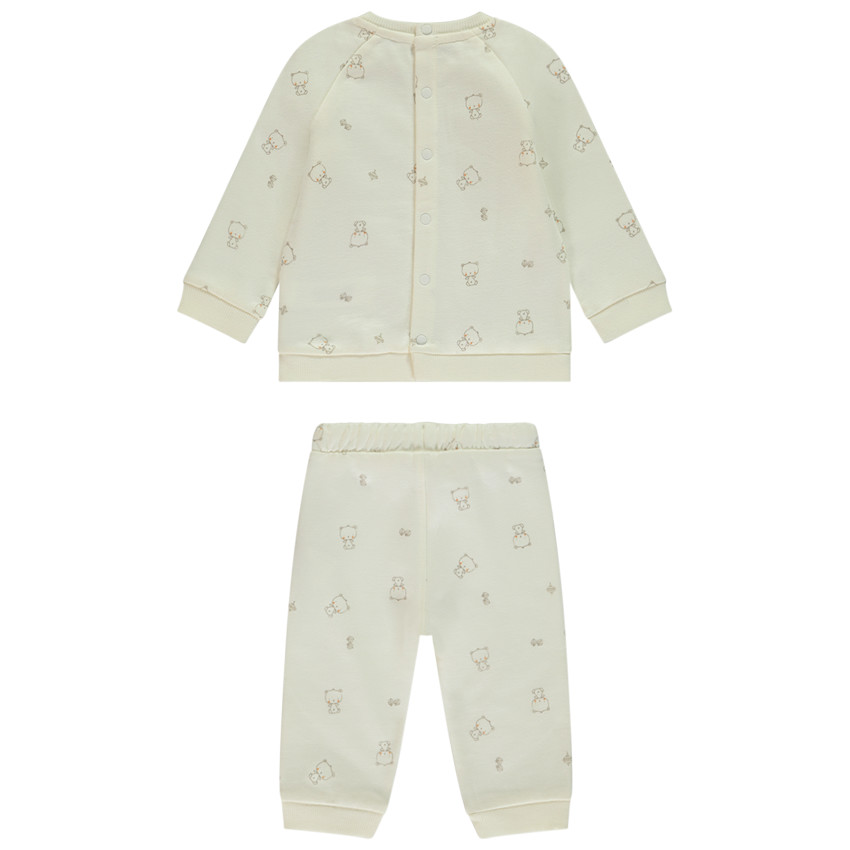 Conjunto de chándal de felpa con estampado de ositos para bebé 
