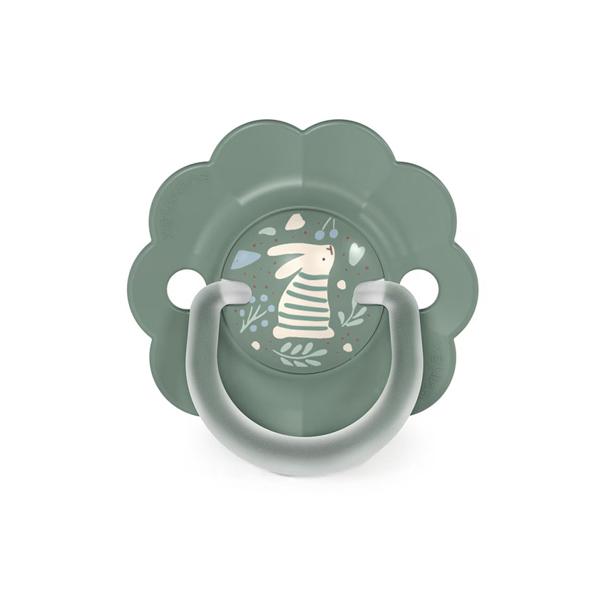 Chupete tetina fisiológica silicona SX PRO Wonder 6-18M decorado verde 