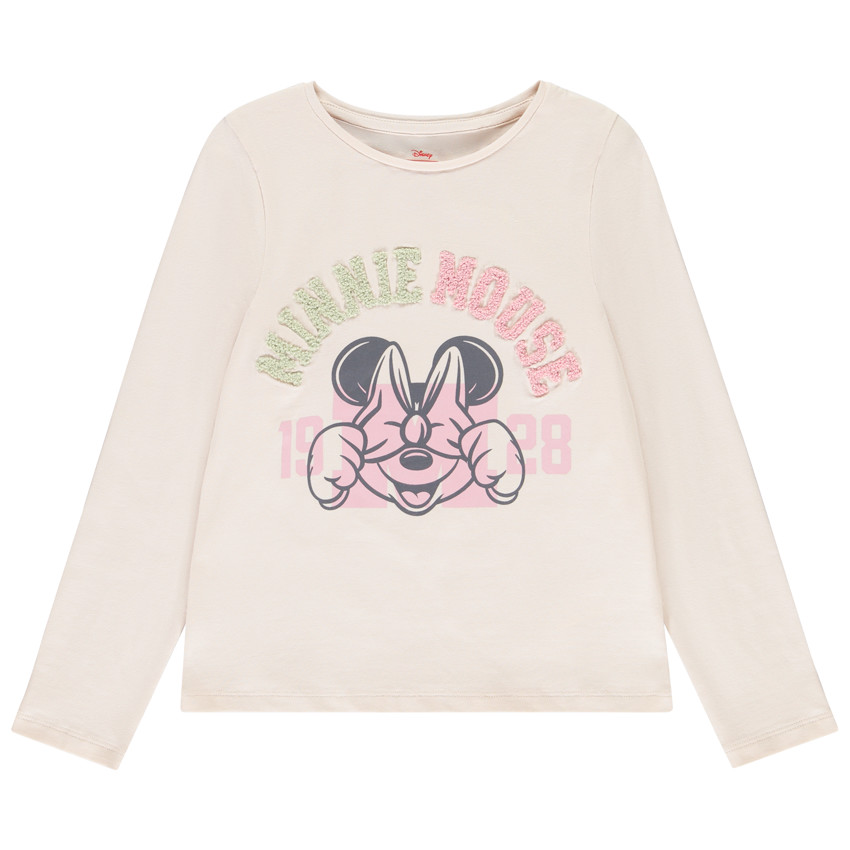 Camiseta de manga larga Minnie Disney con bucles para niña 