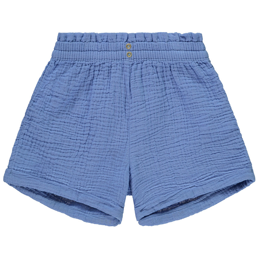 Short de gasa doble liso para niña 