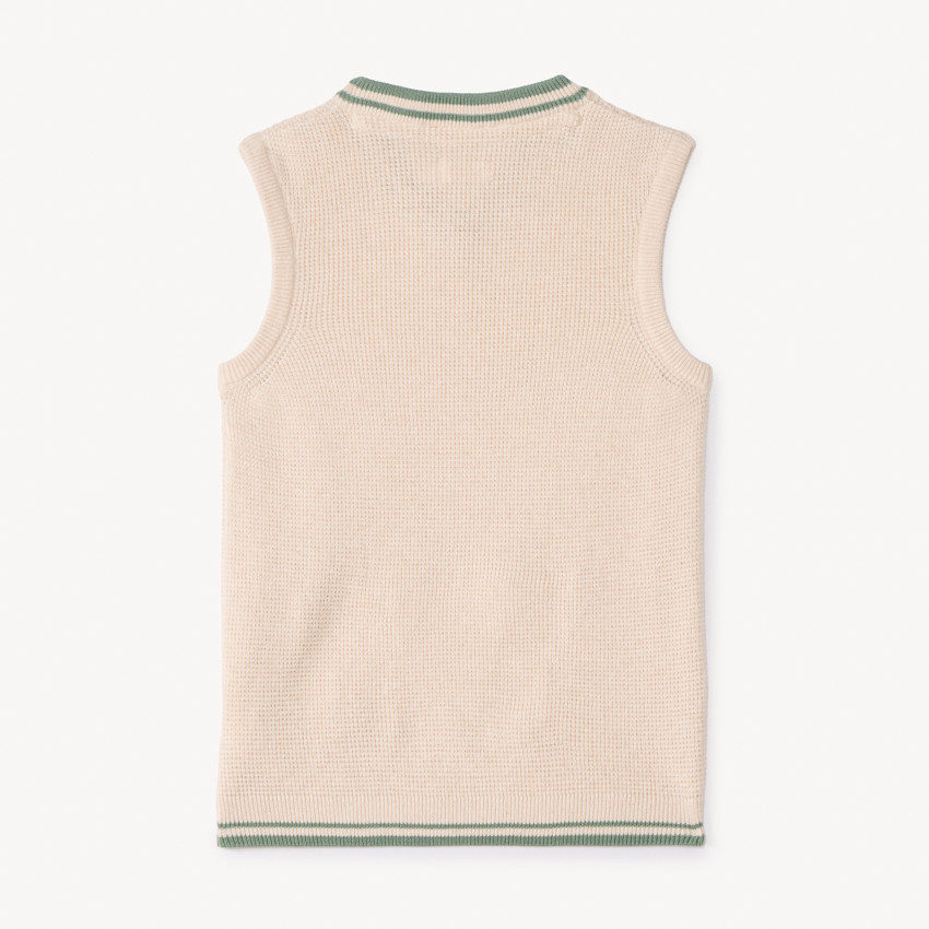 Suéter de punto sin mangas para niño. 
