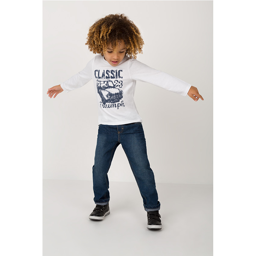 Camiseta manga larga con estampado de coche 