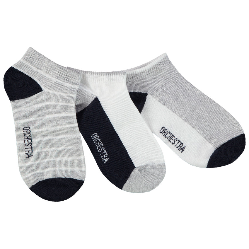Pack de 3 pares de calcetines cortos para niño 