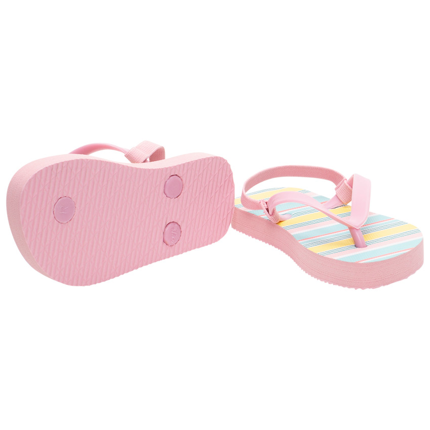 Sandalias de rayas multicolores para bebé niña 