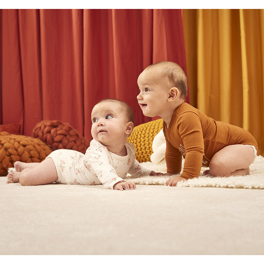 Pack de 7 bodies de manga larga para bebé niña. 