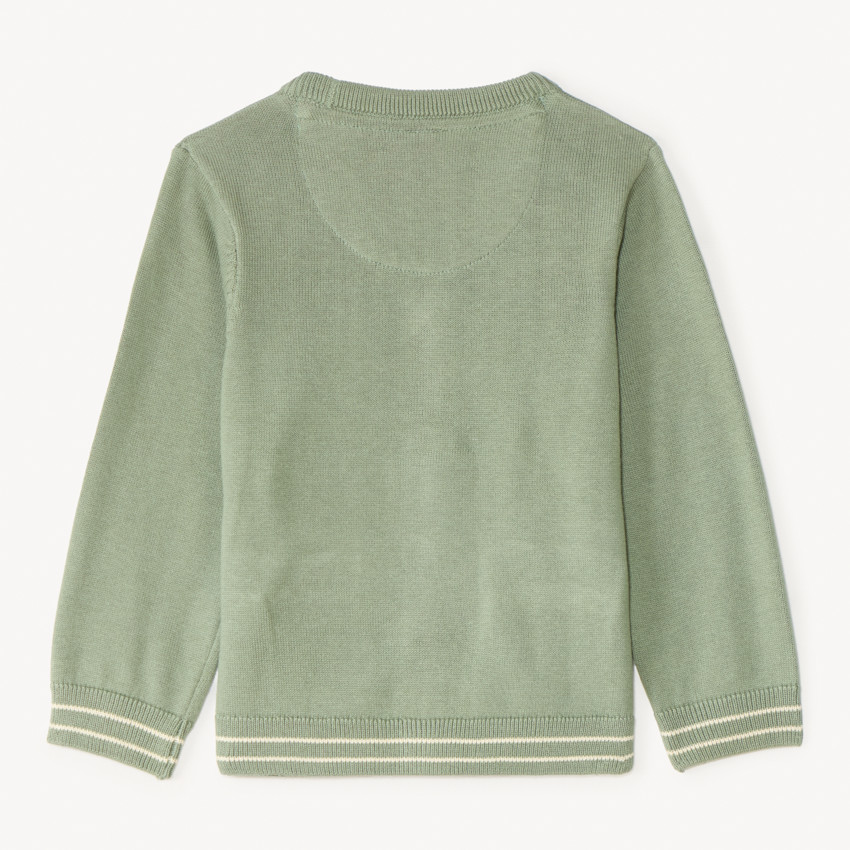 Chaleco de punto con cuello en V para bebé niño 