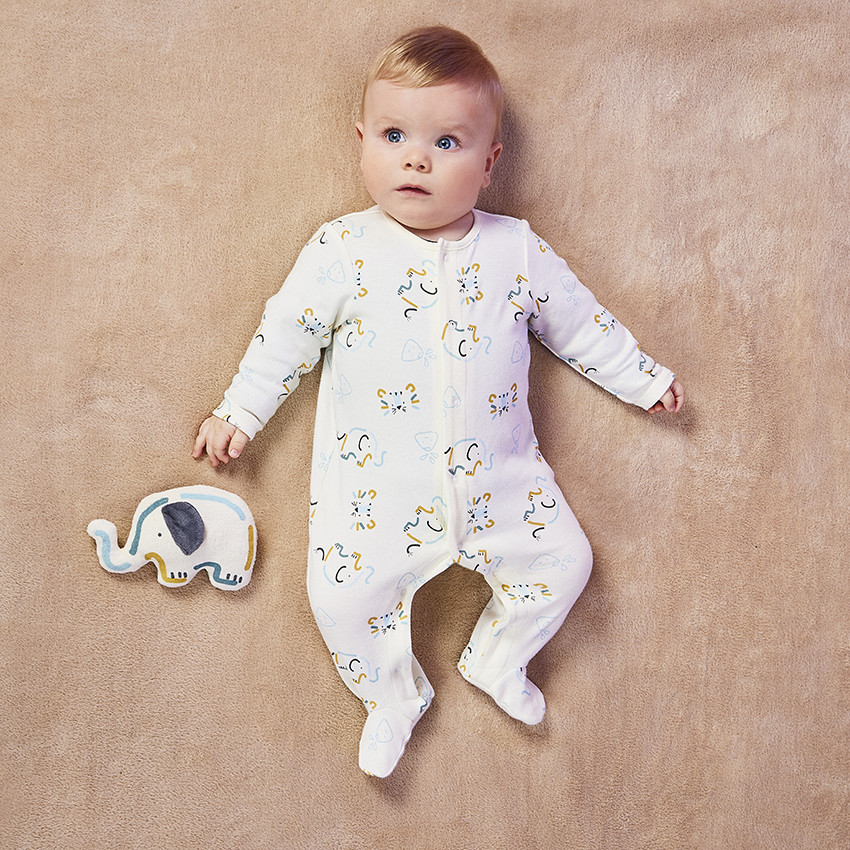 Pelele estampado animales salvajes para bebé niño 