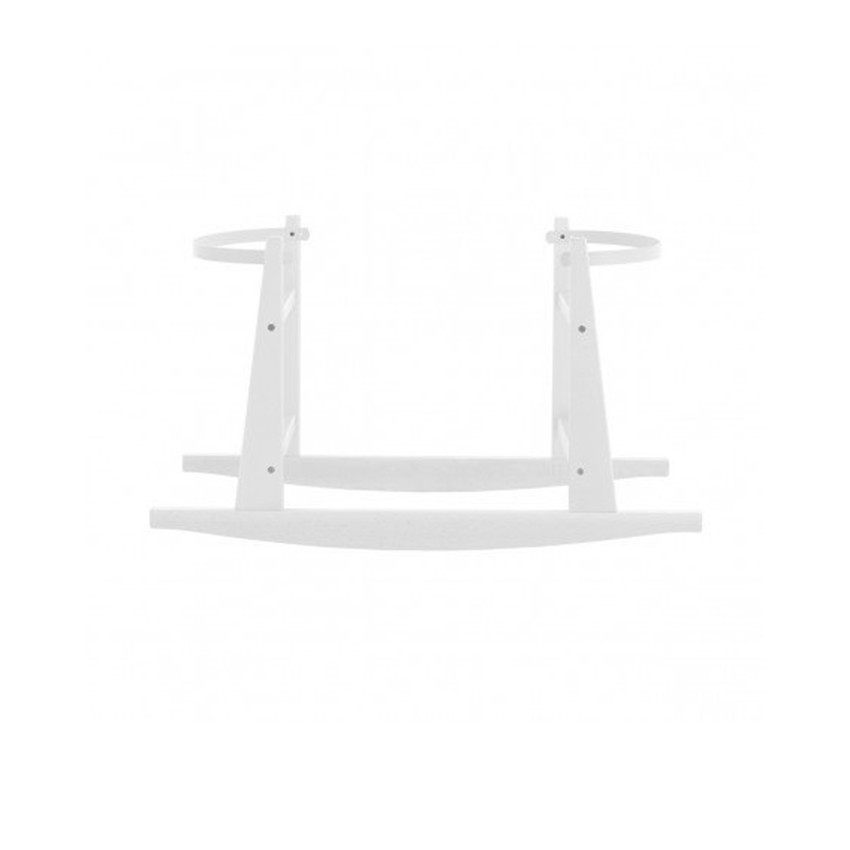 Soporte madera balancín para moisés blanco 