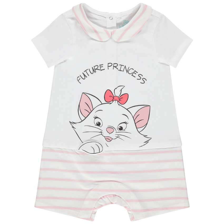 Pelele corto de algodón estampado Marie Aristochats Disney 