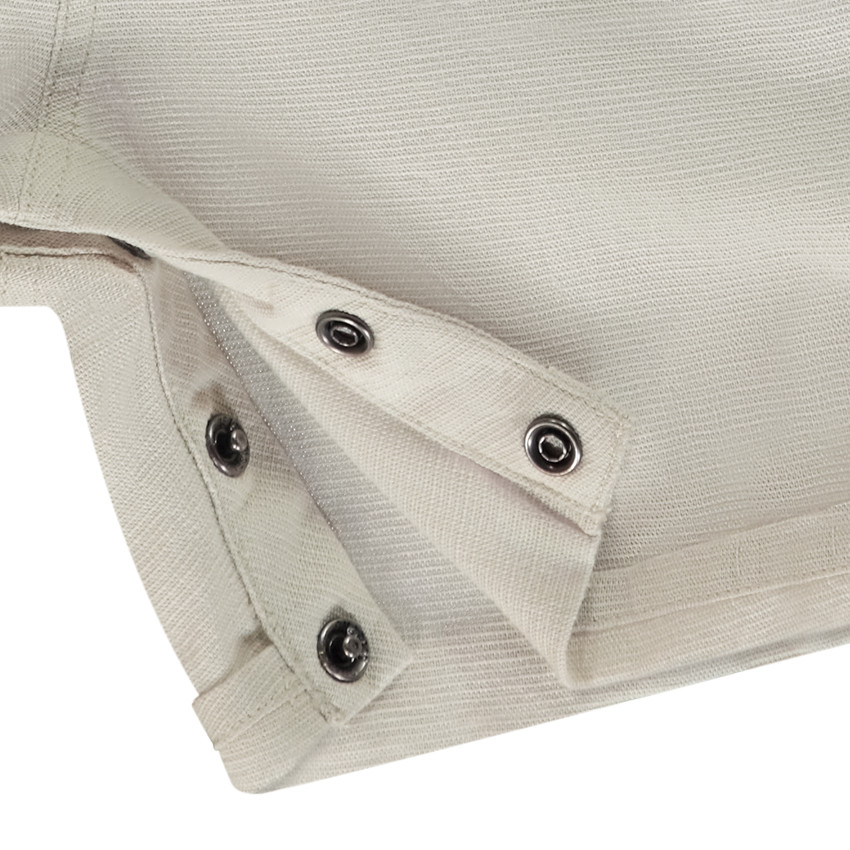 Salopette courte broderie palmiers pour bébé garçon 