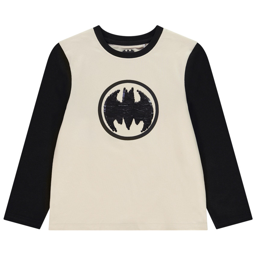 Camiseta de manga larga Batman Warner con lentejuelas mágicas niño 