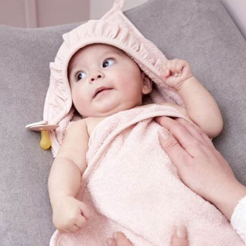 Capa de baño con volante Terry Soft Pink 
