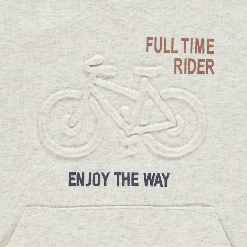 Conjunto de chándal efecto color block con motivo de bicicleta en relieve para niño 