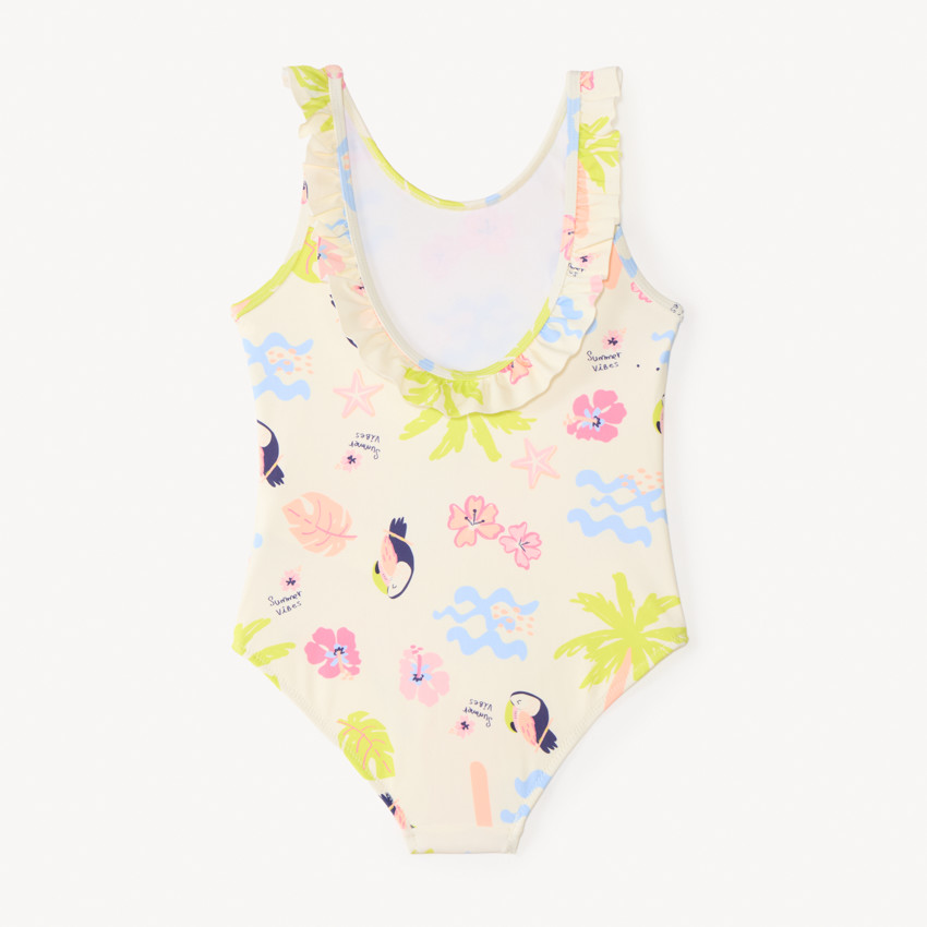 Bañador de una pieza con estampado divertido para niña 