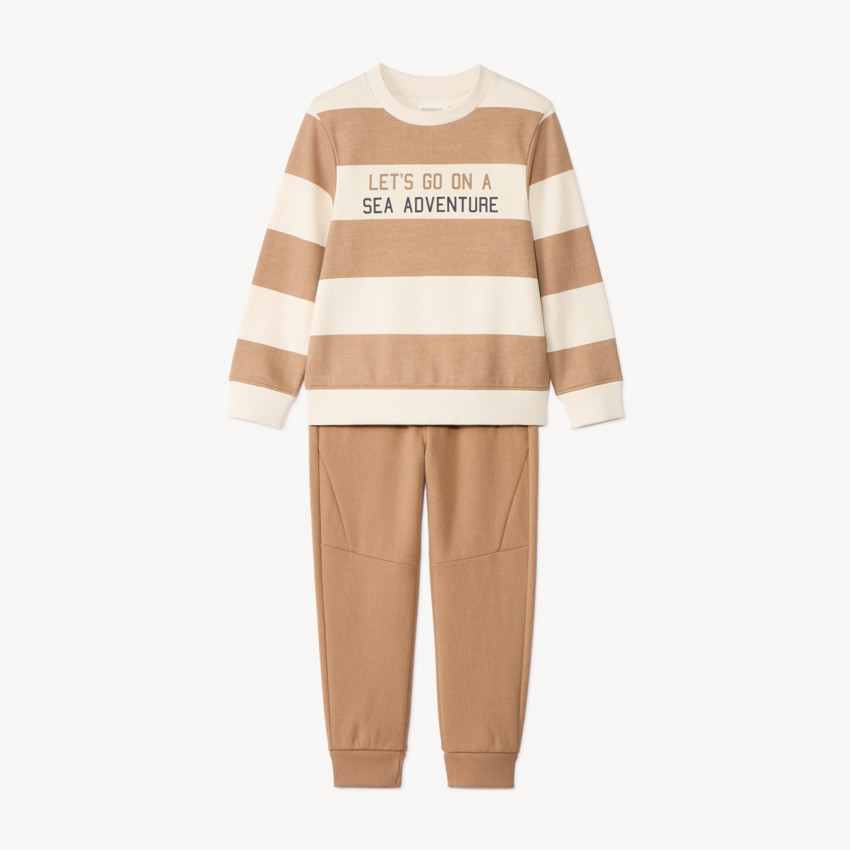 Ensemble jogging avec sweat rayé pour garçon 