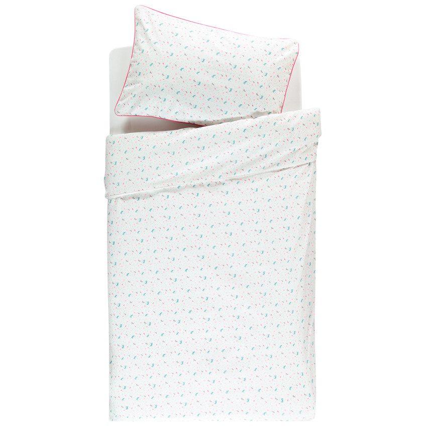 Conjunto de cama para niña con funda nórdica y funda de almohada Poetic nature 