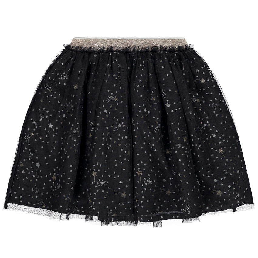 Falda corta en tul con estampado de estrellas  Additional Falda corta en tul con estampado de estrellas