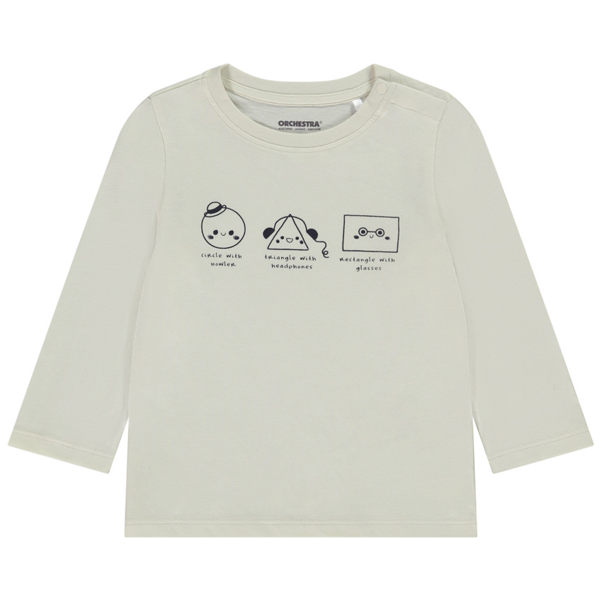 Camiseta de manga larga con estampado fantasía para bebé niño 