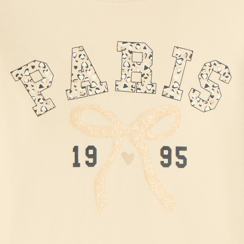 Sudadera de felpa con estampado brillante para niña 