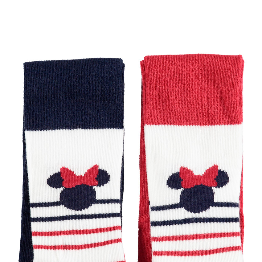 Pack de 2 leotardos gruesos con Minnie Disney en jacquard y rayas  Additional Pack de 2 leotardos gruesos con Minnie Disney en jacquard y rayas